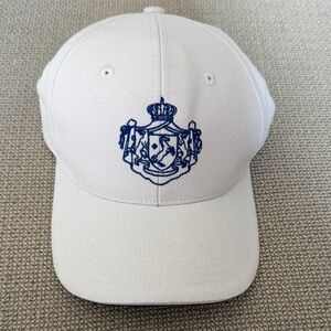 Cheval Blan White Cap with Blue Embroidery Cup one Size